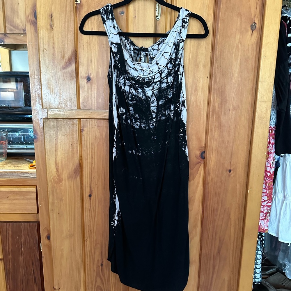 Michael Star jersey dress with shirt tail slits on each side